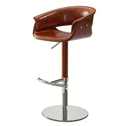 Modern Adjustable Swivel Bar Stool PU Leather Seat Gas Lift Height Adjustable Counter Bar Chair 1 Piece